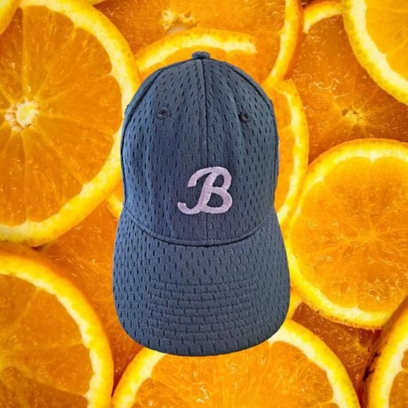 OC Sports Babe Ruth Baseball ProFlex Blue Fitted Cap with a B Size M/L - Picture 2 of 5